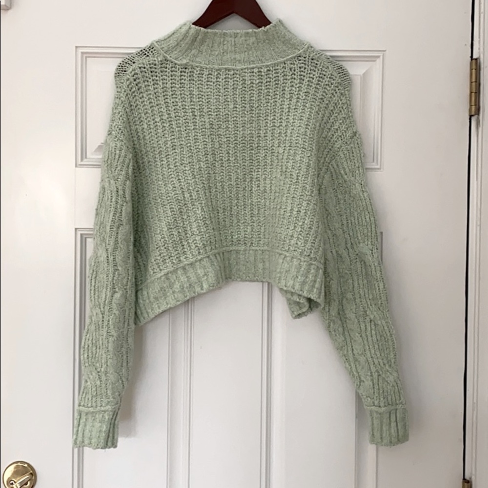 Free People Carousel Sweater Mint Green S NWT - Picture 7 of 7